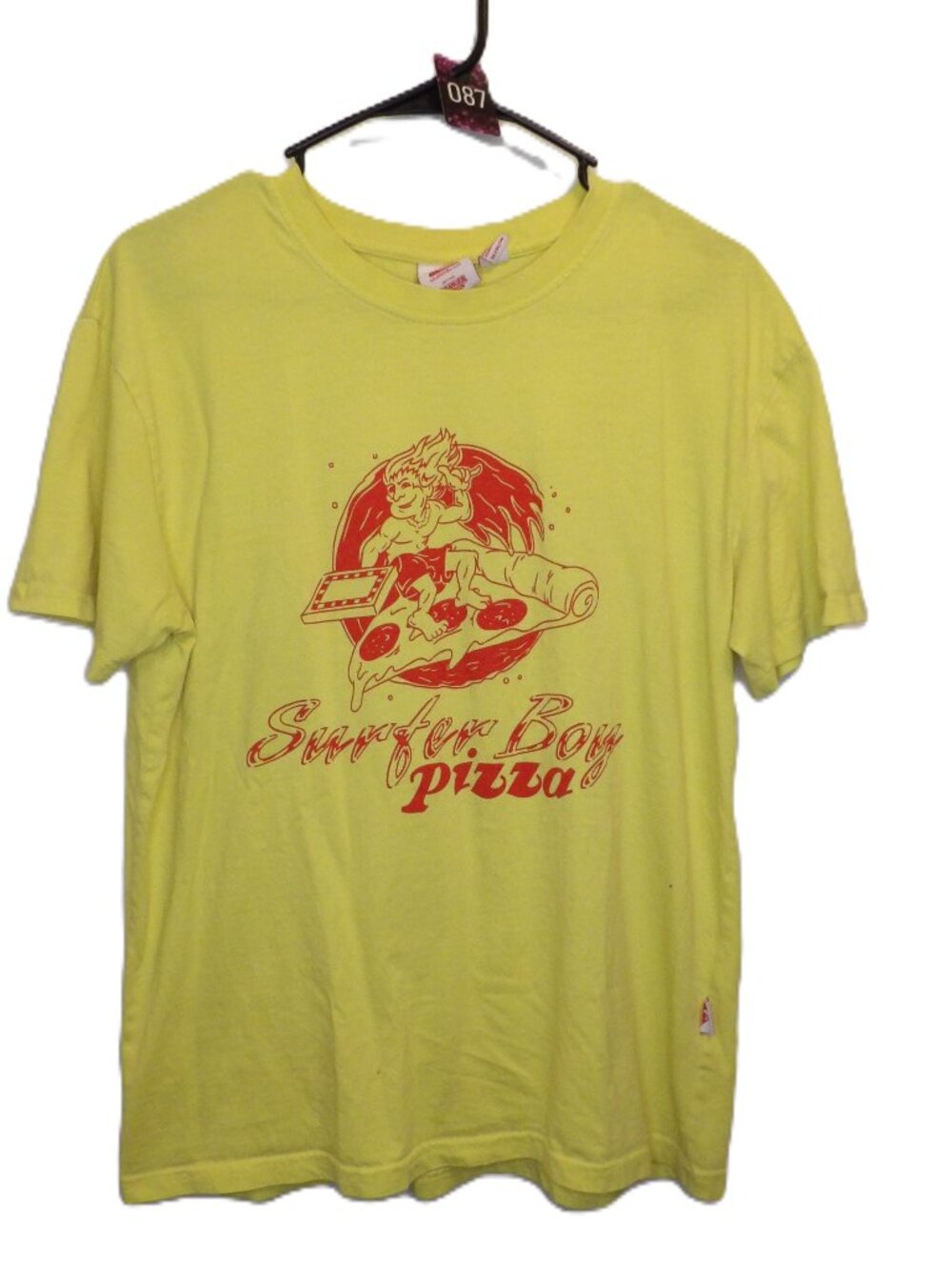 Stranger Things, Yellow surfer boy pizza (Men's Medium)